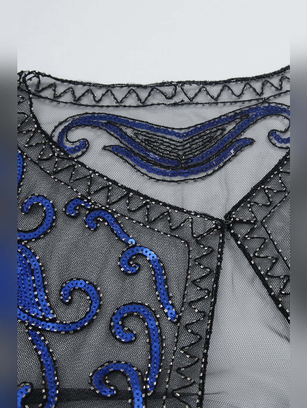1920s Sequin Beaded Flapper Shawl - Picture 2 of 4